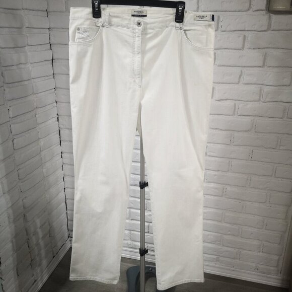 Raphaela by Brax Proform Slim Ladies Size 18R Rosanna Rocket Off White Pants - Picture 1 of 14